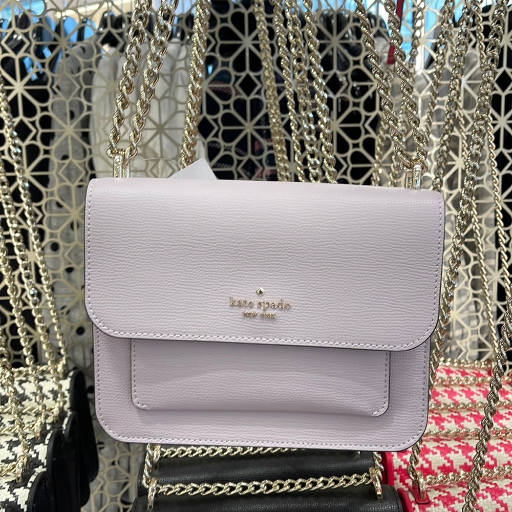 Kate Spade Remi Flap Chain Crossbody lilac moon - Picture 2 of 16